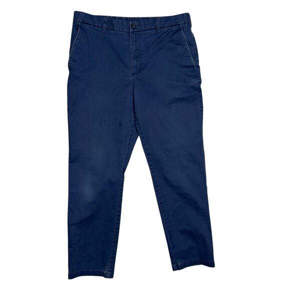 Croft & Barrow Classic Fit Cinos Easy Care Pants Cotton Stretch Pants Blue 36x31 - Picture 1 of 10
